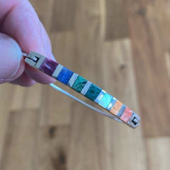 Sterling  silver/stone bracelet - Picture 2 of 6